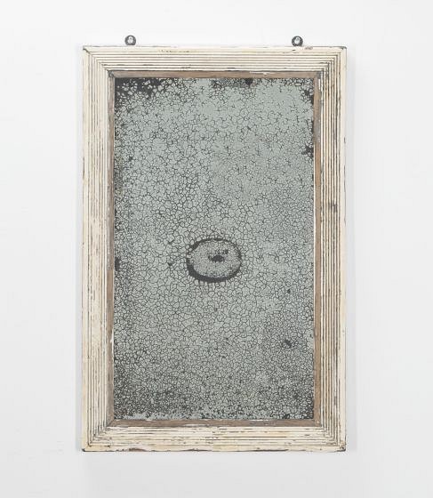 19th Century French Reeded Mirror Scraped to Original Finish