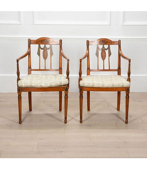 Pair of Louis Philippe Mahogany Armchairs