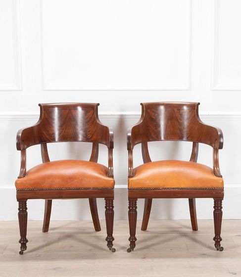 Pair 19th Century Danish Desk Chairs