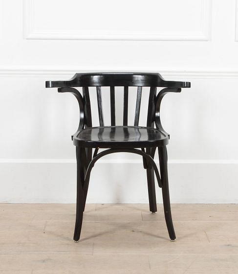 20th Century French Ebonised Bentwood Desk Chair