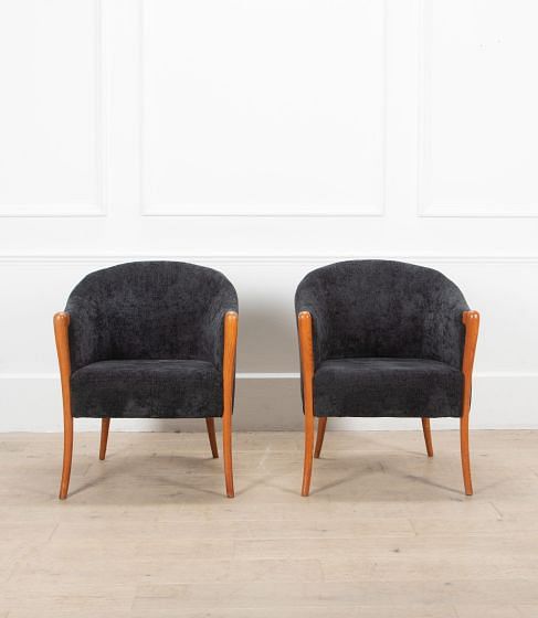 Pair of Italian Giorgetti Style Armchairs