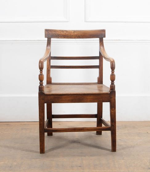 Early 19th Century Elm and Oak Armchair