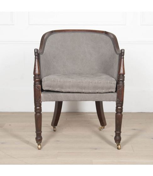 18th Century Large Scale George III Library Tub Chair or Desk Chair