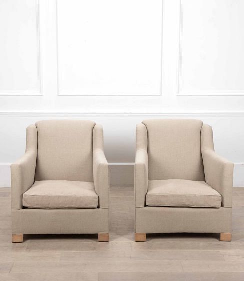 Pair of Early 20th Century French Upholstered Armchairs