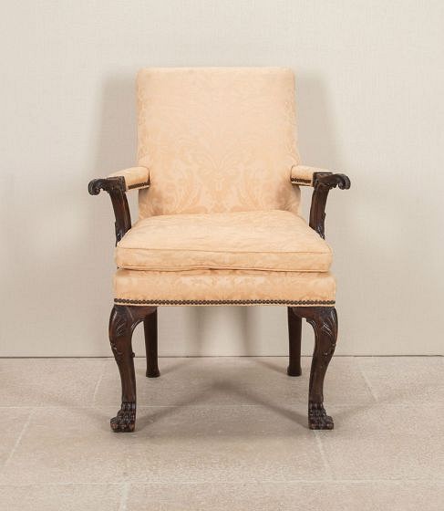 18th Century Irish George II Mahogany Library Armchair