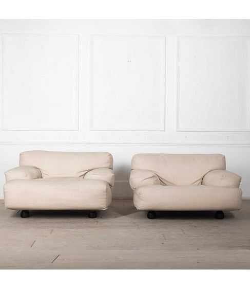 Pair of 20th Century Italian Fiandra Chairs by Magistretti