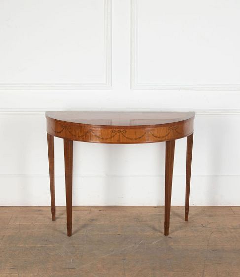 SALE: 18th Century George III Semi-Elliptical Pier Table