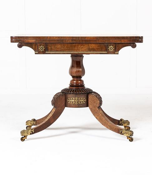19th Century English Rosewood Card Table