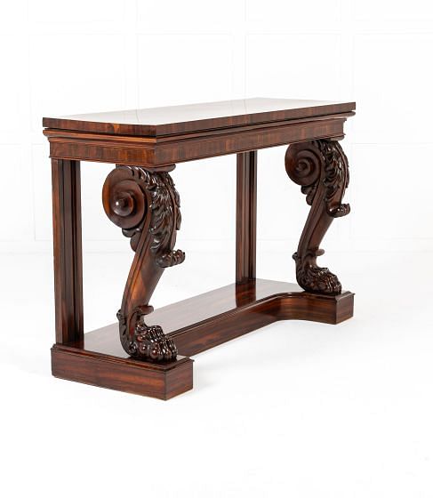 19th Century English Regency Goncalo Alves Console Table
