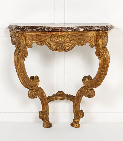 Small 18th Century Giltwood Console Table