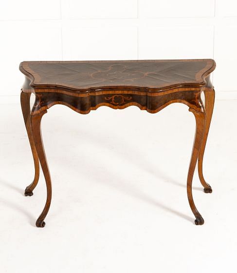 19th Century Italian Walnut Console Table