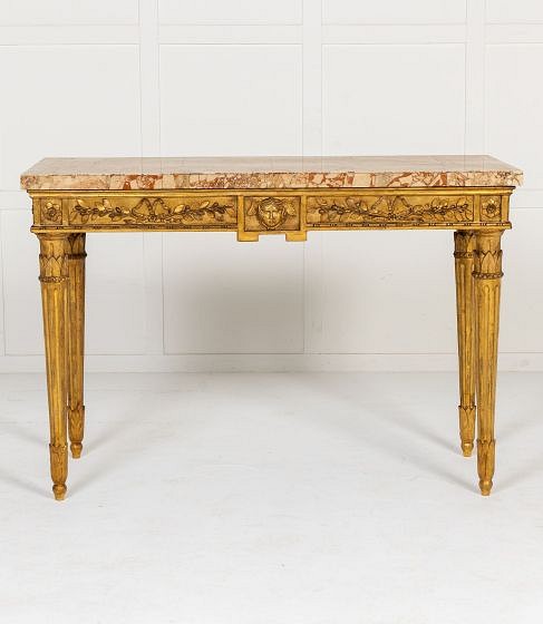 18th Century Italian Giltwood Console Table