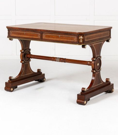 19th Century English Regency Rosewood Library Table CO0644141