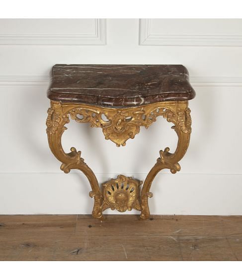 19th Century English Gilt Console Table