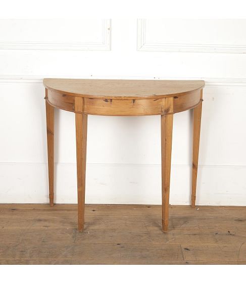 19th Century English Pine Demi Lune