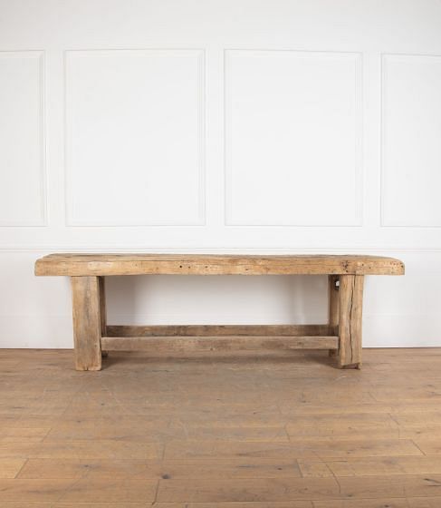 Large 19th Century French Country Workshop Bench Table