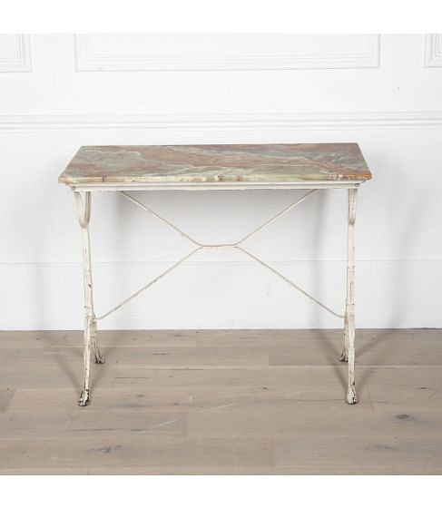 19th Century French Onyx Topped Bistro Table