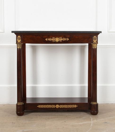 Late 19th Century French Empire Mahogany Console Table