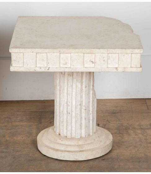 Pair of 20th Century Postmodern Tessellated Marble Tables