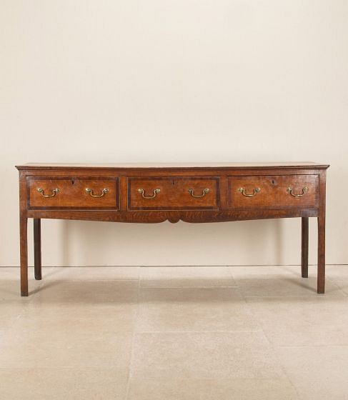 Late 18th Century Oak Dresser Base Side Table