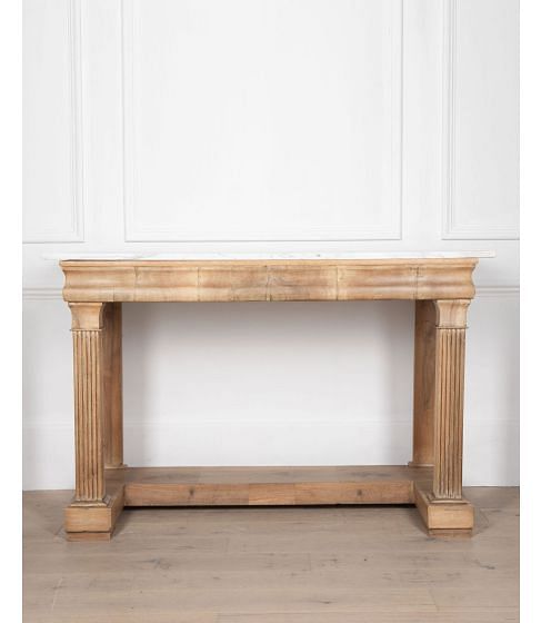 19th Century Italian Architectural Bleached Walnut Console Table