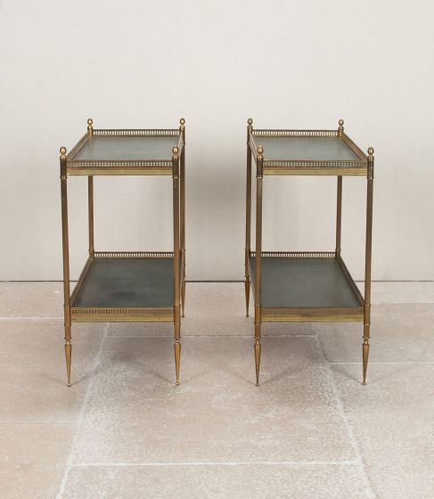 Pair of Mid-Century Maison Jansen Brass Side Tables