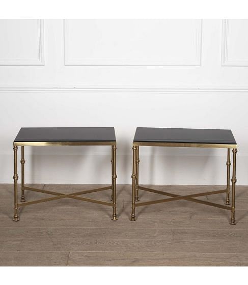 Pair of 20th Century French Brass Side Tables