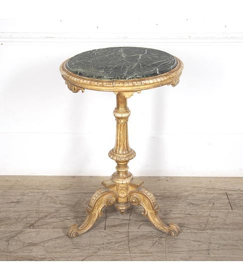 19th Century Italian Circular Gilt Table