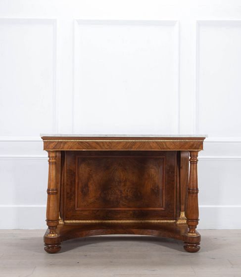 Empire Style Walnut Console Table