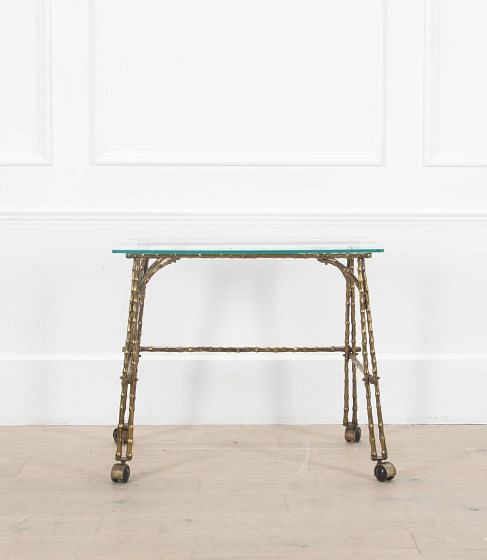 Maison Bagues Style Brass & Glass Table