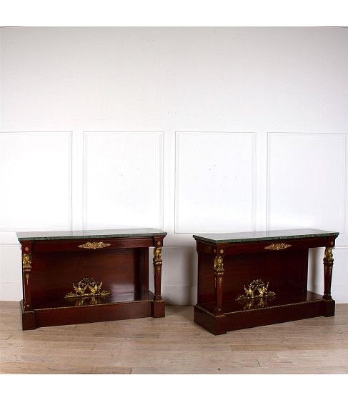 Pair of Empire Console Tables 