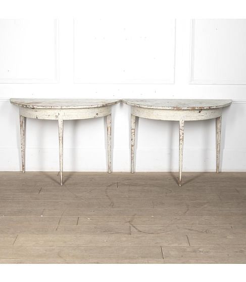 19th Century Pair of Demi Lunes