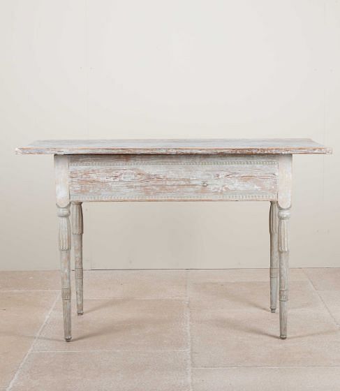 19th Century Swedish Gustavian Table in Original Paint