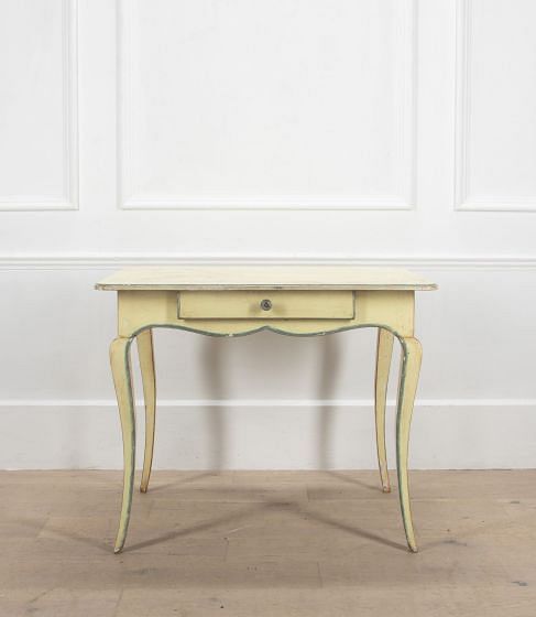 19th Century French Painted Single Drawer Table