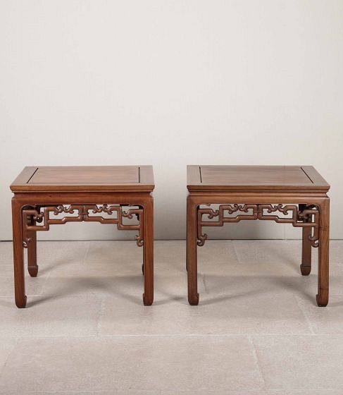 Pair of 20th Century Chinese Hongmu Side Tables CO8043610