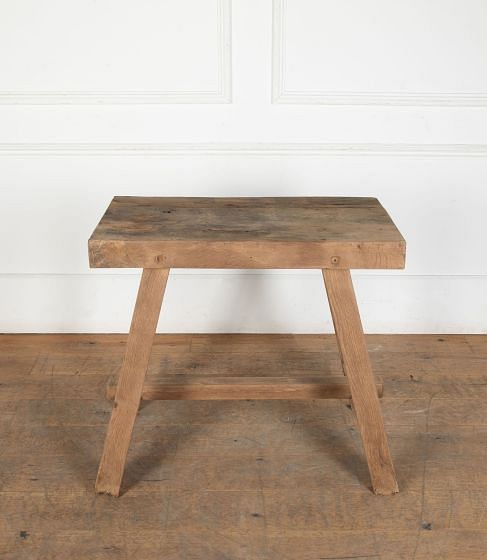 20th Century Rustic Scrubbed Oak Console Table