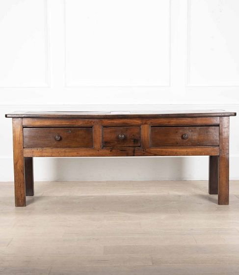 Early 19th Century French Chestnut Panelled Top Dresser Base