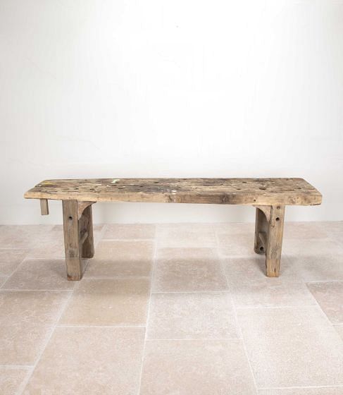 19th Century French Rustic Console Table or Work Bench