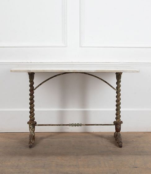 Mid-19th Century French Cast Iron and Marble Table