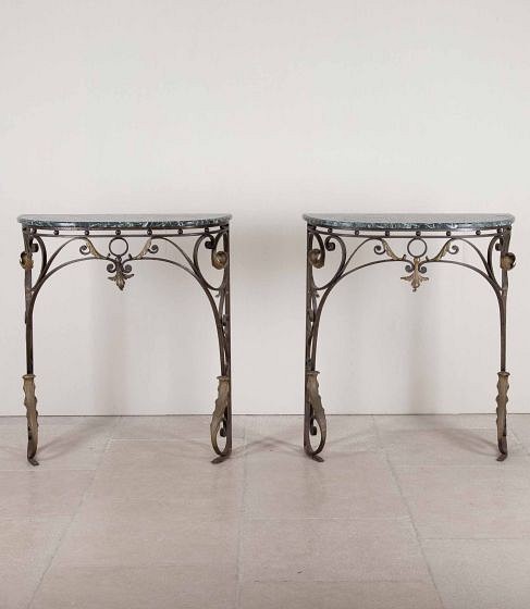 Pair of Early 19th Century French Iron Consoles CO9243794
