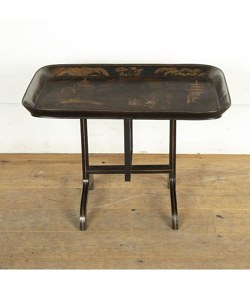 Regency Papier-mâché Chinoiserie Tray
