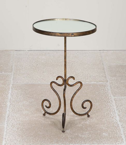 20th Century Spanish Gilt Metal Martini Table