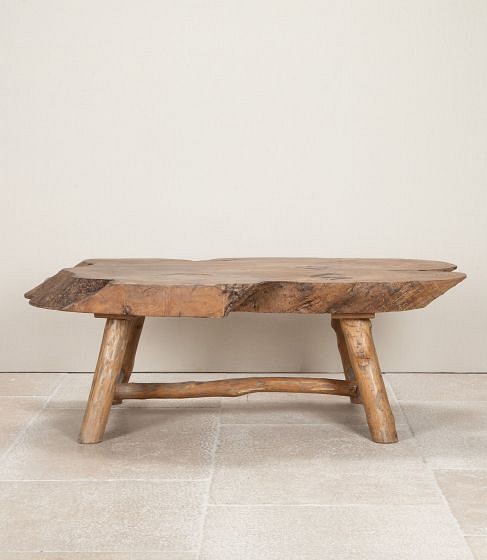 Mid-Century French Naturalistic Wooden Table