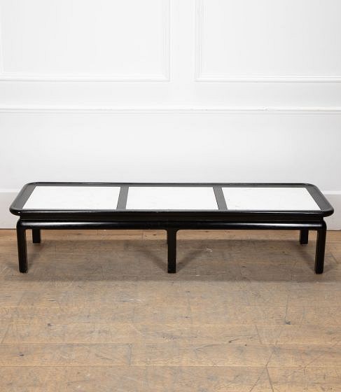 SALE: 20th Century Marble and Ebonised Coffee Table