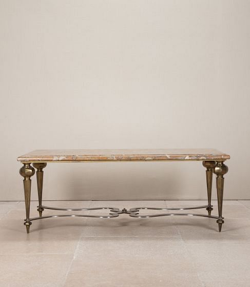 20th Century French Fossilised Marble Top Coffee Table