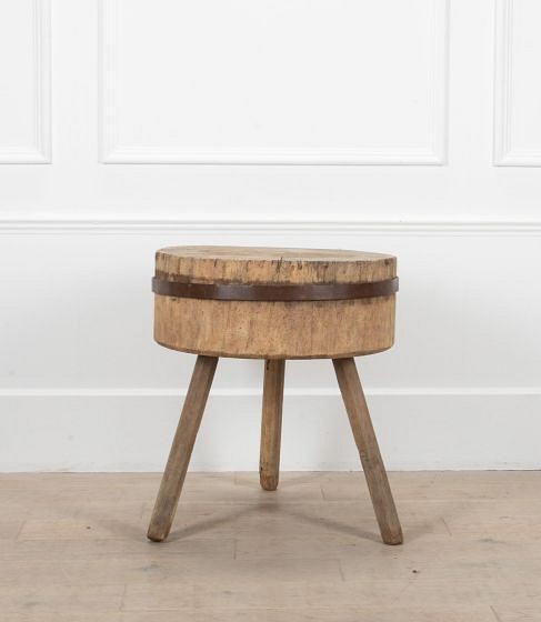 SALE: Large 19th Century Oak Chopping Block