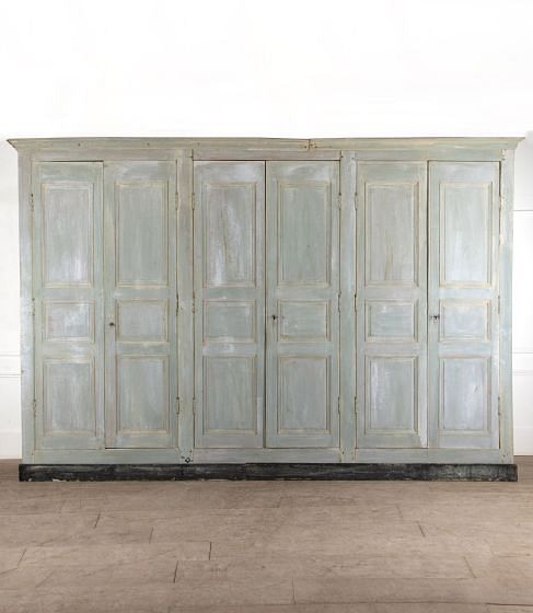 Large 19th Century French Painted Housekeeper's Cupboard