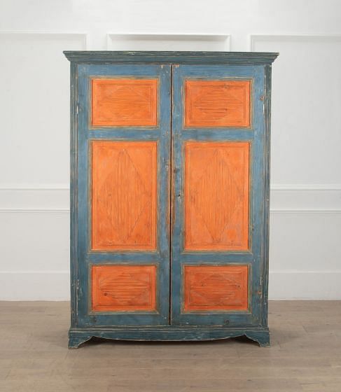 Early 19th Century Swedish Later Painted Cupboard