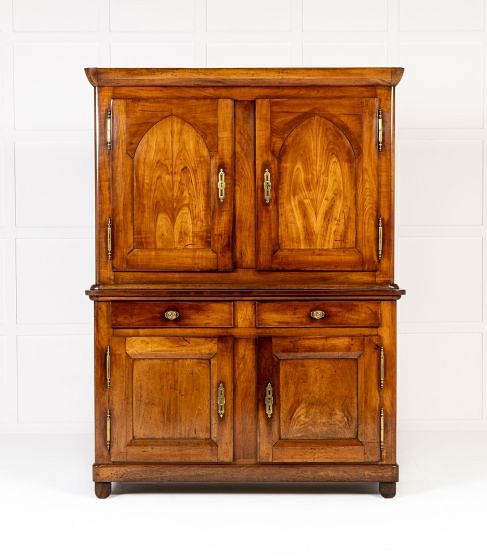 18th Century French Cherry Wood Buffet Deux Corps