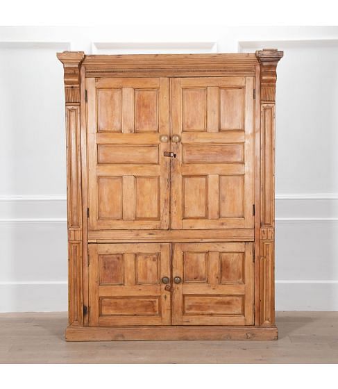 19th Century Irish Pine Food Press 19th Century Irish Pine Food Press or Cupboard